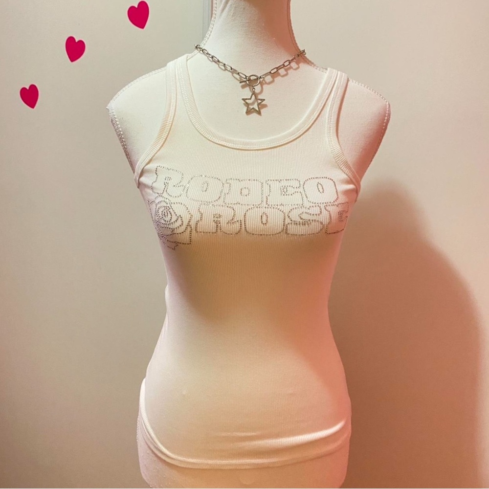 NWOT Y2K 00s Style Rodeo Cowgirl Rhinestone Tank Top